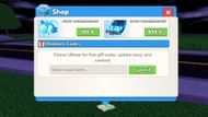 Code redemption window in the game (Image via Roblox)